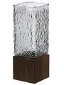 Ваза стекло, настольная, 10*26 см, Лофт, квадрат, мозаика, серый с подставкой, Y4-11075 - фото 3