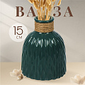 Ваза керамика, настольная, 15х5 см, Вайб, Y4-6535, зеленая