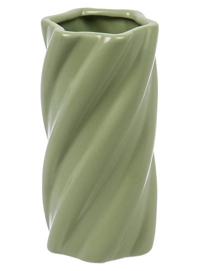 Ваза керамика, настольная, 20х10 см, Буф, A060220, зеленая