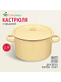 Кастрюля эмалированная сталь, 2.9 л, крышка сталь, СтальЭмаль, 2с16/1, в ассортименте, индукция