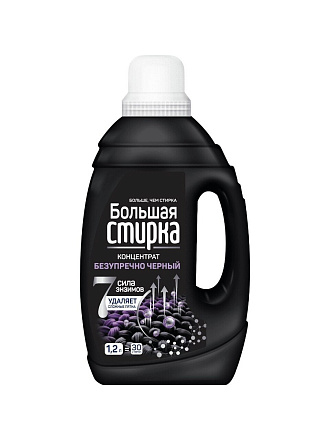 Гель для стирки Большая стирка, 1.2 л, для черного белья
