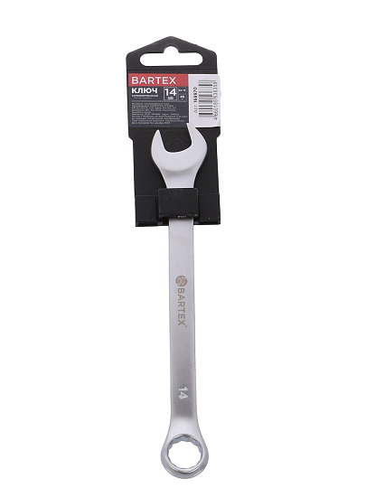Ключ комбинированный, Bartex, 14 мм, матовый, CrV сталь