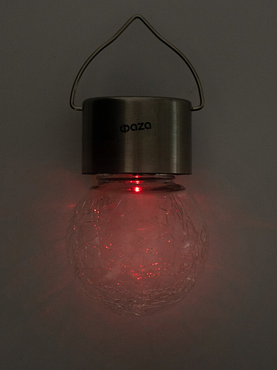 Светильник ландшафтный ФАZА, SLR-L01, на солнечной батарее, подвесной, 9х6 см, белый