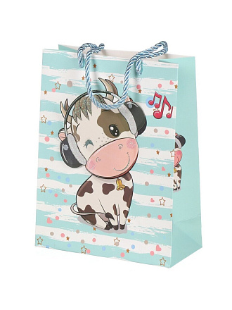 Пакет подарочный бумага, 18х8.5х23.5 см, в ассортименте, Зверята, Y4-8823