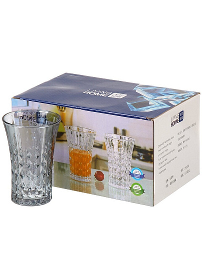 Стакан 380 мл, стекло, 6 шт, Glasstar, Черное море 4, RNBS0606