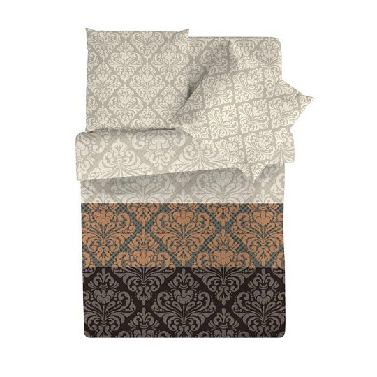 Постельное белье 1.5-спальное, простыня 150х215 см, 2 наволочки 70х70 см, пододеяльник 145х215 см, Для Snoff, поплин, Максимили 4202/1+4204/а1