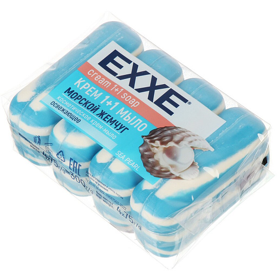 Крем-мыло Exxe, 1+1 Морской жемчуг, 4 шт, 75 г
