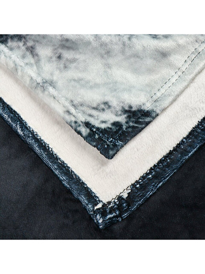 Плед 1.5-спальный, 140х180 см, микрофибра, 100% полиэстер, Silvano, Снежный барс, AI-1504011