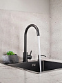 Смеситель для кухни, РМС, с картриджем, черный, SUS124BL-017F - фото 4