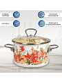 Кастрюля эмалированная сталь, 2 л, крышка стекло, цилиндрическая, Vitross, Lilianna, 1SD165S, индукция - фото 4