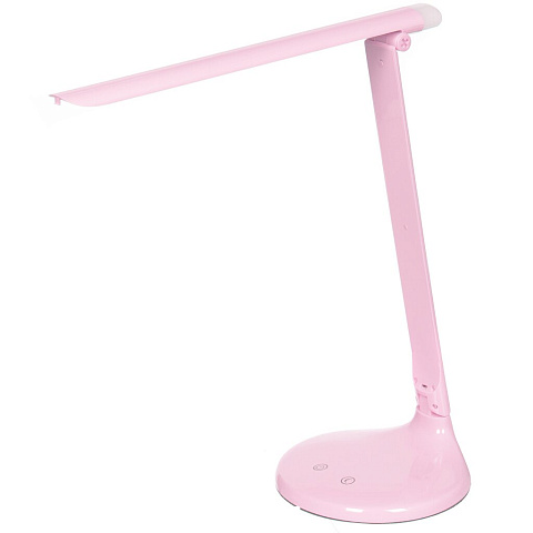 Светильник настольный на подставке, 9 Вт, розовый, абажур розовый, Ultraflash, UF-715 С14,, 13925