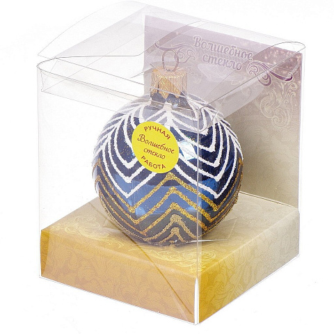 Елочный шар Изобильный, 6 см, стекло, серия ВС, КУ-60-201016