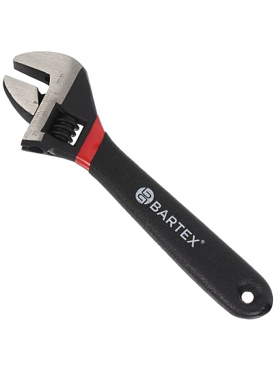Ключ разводной, Bartex, 150 мм, CrV сталь, со шкалой, ручка ПВХ