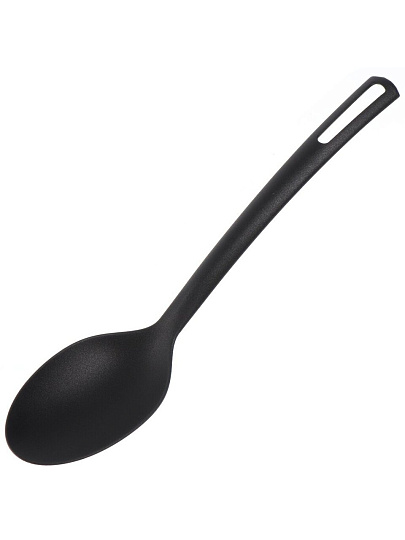 Ложка поварская универсальная, нейлон, навеска, черная, Daniks, Turin, YW-KT309-2