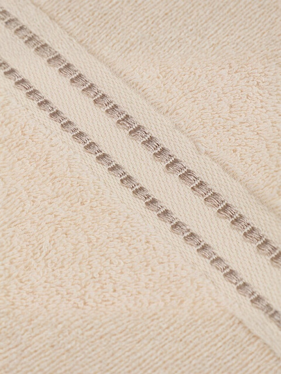 Полотенце банное 100х150 см, 100% хлопок, 450 г/м2, Модный штрих, Silvano, молочное, Турция, FT-7-100-0846