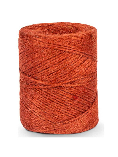 Шпагат джут, 200 г, 1200 текс, двухниточный, П 2 пол, 13799-1, красный