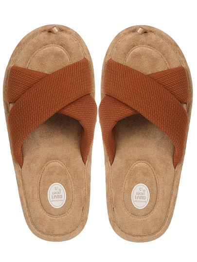 Тапки для женщин, полиэстер, в ассортименте, р. 40, открытые, Lucky Land, 5113W-CH-O