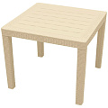 Стол пластик, InGreen, Rattan, 79х79х70 см, квадратный, пластиковая столешница, сливочный, IING6183СЛВ