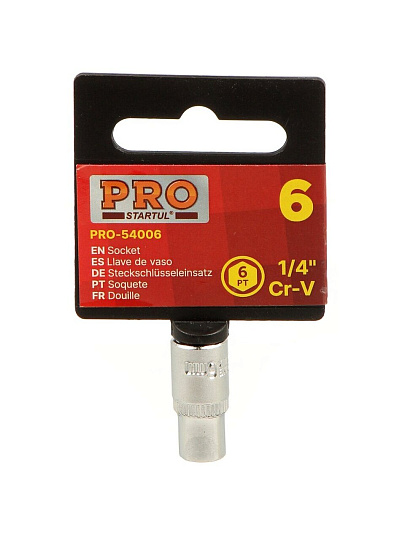 Головка торцевая 6-гранная, 1/4&quot;, 6 мм, Startul, PRO-54006