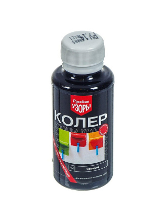 Колер паста, Русские узоры, №14, черный, 100 мл