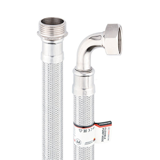 Подводка для насоса, сталь, 1&quot;, г-ш, угловая, ProFactor, 0.6 м, PF WFH 529.60A