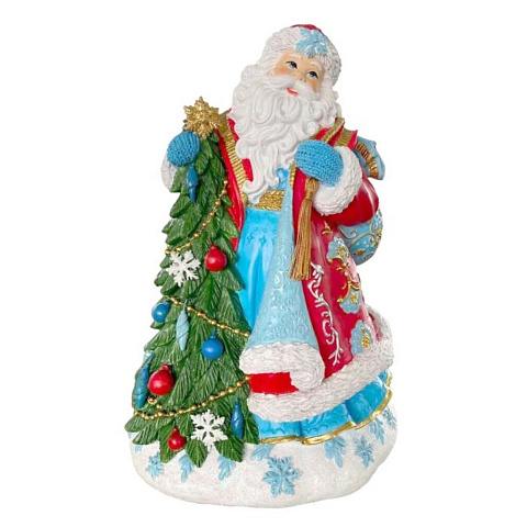 Елочное украшение Дед Мороз в красном, 15х26.5х17.5 см, полирезина, полиэстер, 87566
