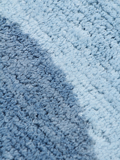 Коврик для ванной, 0.48х0.78 м, полиэстер, синий, Silvano, Волна, Y4-11468