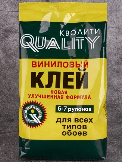 Клей для виниловых обоев, Quality, 200 г, 6-7 рулонов, пакет, 1100