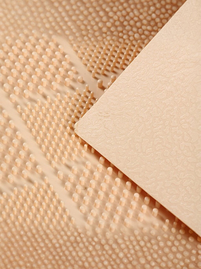 Коврик для ванной, антискользящий, 0.4х0.6 м, ПВХ, бежевый, Вилина, банный, 7233