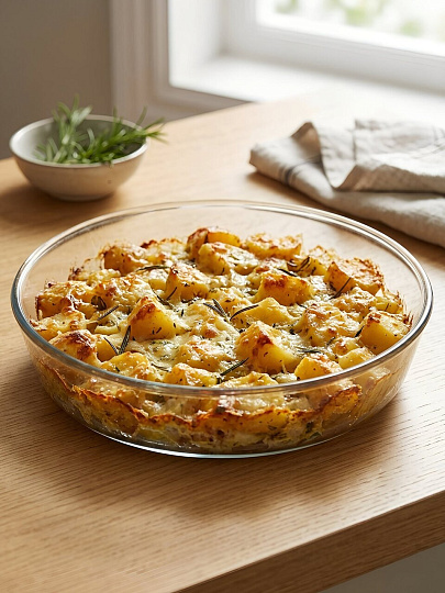 Форма для запекания стекло, 26х26 см, 2.1 л, круглая, Pyrex, Классик, 828B000/5046