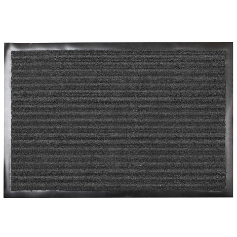 Коврик грязезащитный, 80х120 см, прямоугольный, резина, с ковролином, серый, Floor mat Комфорт, ComeForte, XT-5003