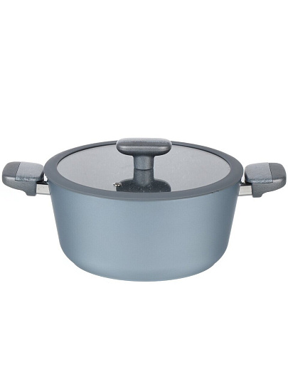 Кастрюля алюминий, антипригарное покрытие, 4.4 л, крышка стекло, Atmosphere, Breeze, AT-K3860, индукция