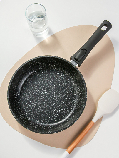 Сковорода алюминий, 22 см, антипригарное покрытие, Гурман, Fit, съемная ручка