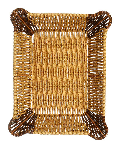 Корзина 28.5х22.5х7 см, прямоугольная, плетеная, Y4-14159