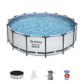 Бассейн каркасный Bestway, 457х122 см, Steel Pro Max, 56438, фильтр-насос, лестница, тент, 16015 л - фото 9