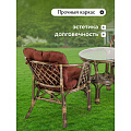 Мебель садовая Green Days, Мальдивы мини, кофейная, стол, 55х55х56 см, 2 стула, подушка, 110 кг, IND13BWG - фото 19