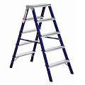 Стремянка 2 секции, 5 ступеней, сталь, 1.02 м, 150 кг, двусторонняя, Alumet, MD8205