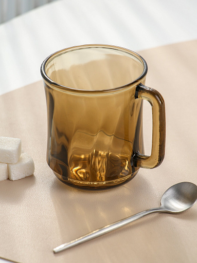 Кружка стекло, 310 мл, Alta Marea, 62192, дымчатая