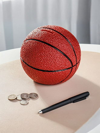 Копилка Баскетбольный мяч, 14х15 см, пластик, A240037