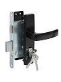 Замок врезной Зенит, ЗВ4-3.04, 00-00000517, ручка в комплекте, цилиндровый, черный