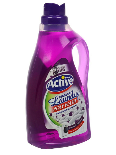 Гель для стирки Active, 2.5 л, универсальный, Poly Wash, Лаванда