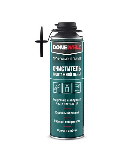 Очиститель от монтажной пены, 0.65 л, Donewell