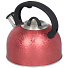 Чайник нержавеющая сталь, 3 л, со свистком, матовый, ручка с силиконовым покрытием, Daniks, индукция, красная кожа, MSY-075R - фото 3