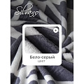 Плед евро, 200х220 см, велсофт, 100% полиэстер, Silvano, Геометрия, бело-серый, SР-153 - фото 5