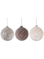 Елочный шар Lefard, Блеск, 3 шт, 8 см, стекло, 862-378
