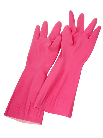 Перчатки латекс, хлопковое напыление, размер S, Аквамаг, Универсальные, ПЛ-01S/ОП