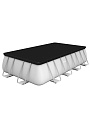 Бассейн каркасный Bestway, 488х244х122 см, Power Steel Rectangular, 56670BW, фильтр-насос, лестница, тент, 11532 л, поплавок-дозатор - фото 6