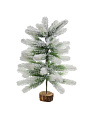 Елка новогодняя настольная, 60 см, заснеженная на пне, Y4-8405