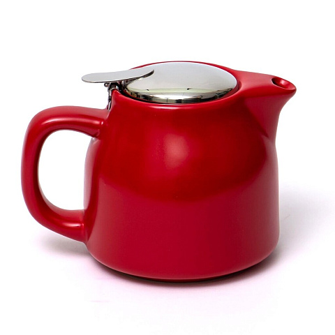 Чайник заварочный керамика, 0.5 л, с ситечком, Феличита, 109-06006, матовый красный