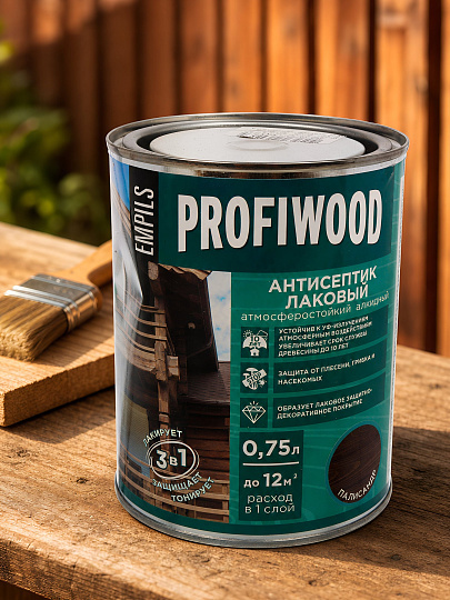 Антисептик Profiwood, для дерева, лаковый, палисандр, 0.7 кг